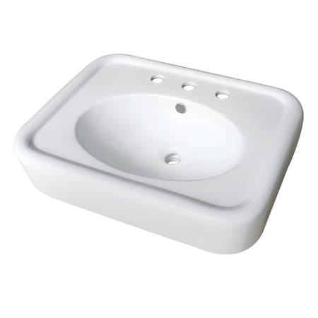 Kingston Brass VPB2268B 26-Inch Ceramic Console Sink Top, White VPB2268B
